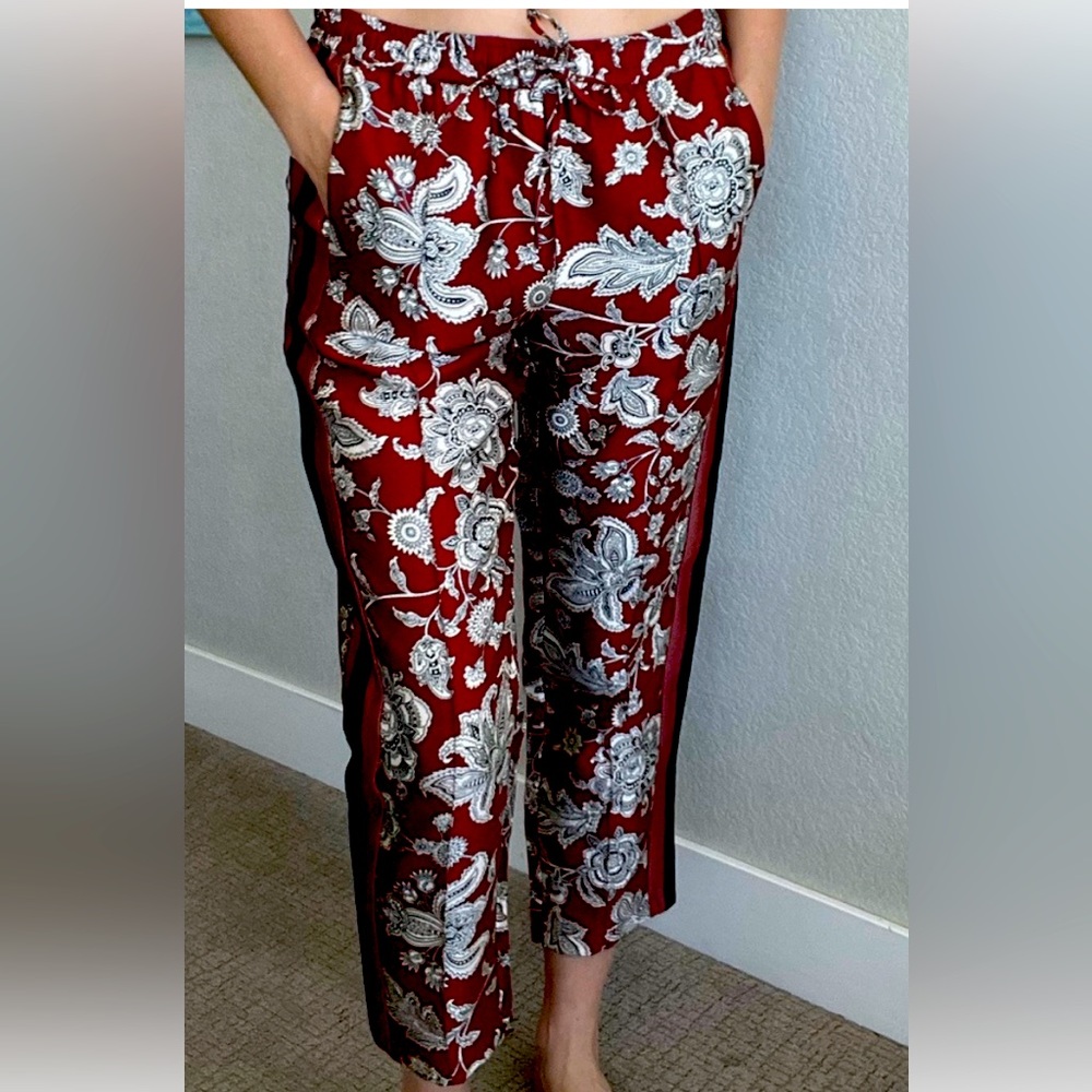 Scotch & Soda Red Route 22 Paisley Jacquard Pants